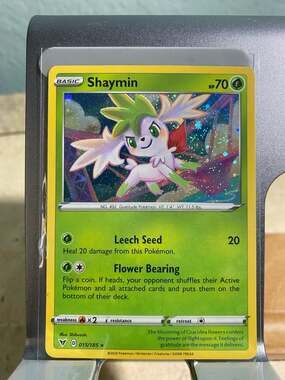 Shaymin 015/185 - Sword & Shield: Vivid Voltage Holo Rare Pokémon Card